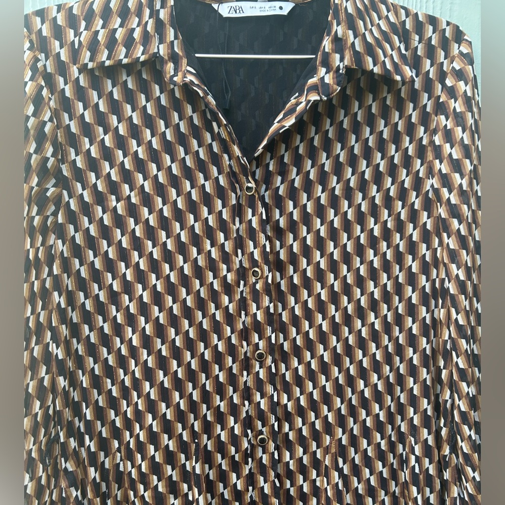 Zara Abstract Pattern Dress size small - Picture 3 of 8